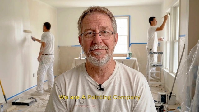 Painting contractor speaking in the supplied customer testimonial